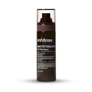 Mattifying Milk Anti Shine Face Spray for Men, Oil Control Mist with Niacinamide, Hyaluronic Acid Complex, NAD+ Coenzyme and Panthenol, Skin Care for Men, Travel Size, 3.4 Fl Oz