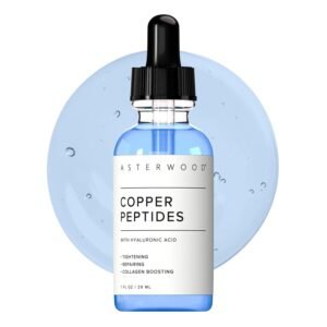 Asterwood Copper Peptides Serum for Face – with GHK-Cu Peptide and Hyaluronic Acid – Anti-Aging Facial Serum – 1 Fl Oz