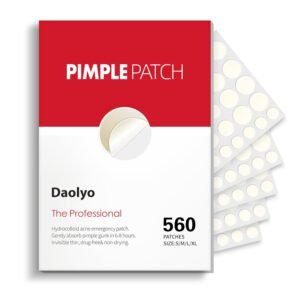 Daolyo Pimple Patches for Face – 4 Size 560 Counts Hydrocolloid Acne Patches for Covering Zits and Blemishes, Spot Stickers with Salicylic Acid, Tea Tree Oil & Calendula Oil