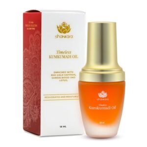 Shankara Kumkumadi Oil for Face – Pure Saffron with 32 Ayurvedic Flowers – Gua Sha Facial Oil for Glowing Skin – (18ml) Timeless Kumkumadi Tailam Original Scent – Moisturizing and Hydrating