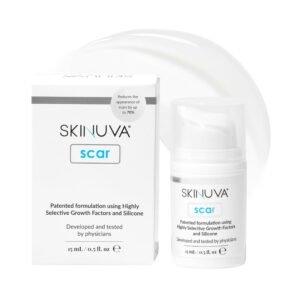 Skinuva® Scar Cream for Face & Body – Old & New Scar Treatment for Surgery, Burns & Other Skin Trauma (0.5 oz)