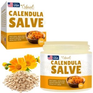 Calendula Ointment – Calendula Cream & Natural Calendula Salve – Repair Ointment for Itch Relief & Dry Skin – Herbal Care for Cuts, Burns, Bug Bites, Diaper Rash & Tattoo Care – Gentle for Babies
