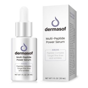 Dermasof Multi Peptide Power Serum for Face with Copper Peptides, Anti Aging, Firming and Lifting, Reduce Fine Lines and Wrinkles, Boost Collagen, Hydration, Barrier Repair, For All Skin Types 30mL