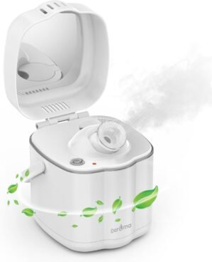 DAROMA Nano Ionic Facial Steamer with Adjustable Nozzle & Mirror – Advanced Home Spa Tool for Deep Cleansing & Hydration Support, Ideal Skincare Gift for Women