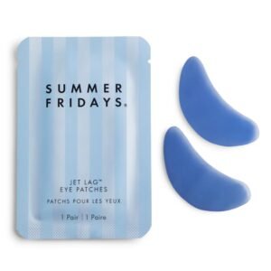 Summer Fridays Jet Lag Under Eye Patches – Hydrating & Depuffing Hydrogel Eye Masks with Caffeine & Peptides to Soothe & Refresh the Undereye Area (6 Pairs)
