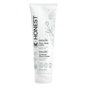 The Honest Company Hydrating Face and Body Lotion, Fast Absorbing, Naturally Derived, Hypoallergenic, Fragrance-Free, Sensitive, 8.5 fl oz