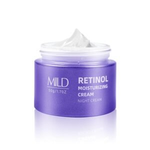 Retinol & Hyaluronic Acid Night Cream, Anti-Aging Face Moisturizer，Anti-Aging Retinol Face Cream for Women, Firms Skin to Fight Fine Lines, Wrinkles & Dark Spots, 1.7 oz