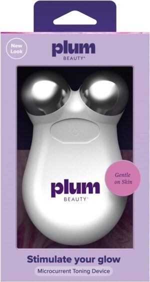 Plum Beauty Microcurrent Toning Device – Skin Tightening & Face Contour Massager, Self-Care Gifts for Women