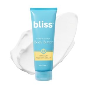 Bliss Lemon and Sage Body Butter – Iconic Scent with Shea Butter and Coconut Oil for Long-Lasting Maximum Moisture – Body Lotion for Smooth, Soft Skin – Vegan and Cruelty-Free – 6.7 Fl Oz