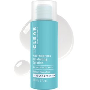 Paula’s Choice CLEAR Anti-Redness Exfoliating Solution, 2% Salicylic Acid Liquid Exfoliant for Face, Face Exfoliant for Mild to Severe Acne & Breakouts, Blackheads and Clogged Pores, Fragrance-Free