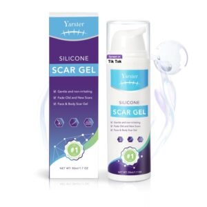 Medical Grade Silicone Scar Gel – Advanced Scar Removal Cream & Scar Treatment for Surgical, C-Section, Hypertrophic & Acne Scars – 1.7oz
