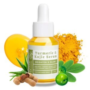 Kojic Acid & Turmeric Face Serum | Amla Fruit, Kojic Acid, Turmeric & Alpha Arbutin| 100% Natural | Glowing Skin Serum for Dark Spots – Turmeric Facial Serum, Acne, Evens Tone, Minimizes Pores (1 oz)