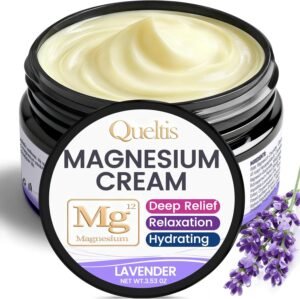 Magnesium Cream, Magnesium Lotion for Sleep, Pain & Leg Cramps, Topical Magnesium Chloride Cream for Muscle Relaxation, Calm, Moisturizing – Skin-Friendly & Safe for Kids & Adults (Lavender)