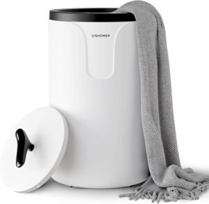 USHOWER Towel Warmers for Bathroom, 20L Large Towel Warmer Bucket for Spa & Massage, Auto Shut-Off Towel Heater Fits Two 40″x70″ Oversized Towels, Blankets, Bathrobes, PJ’s