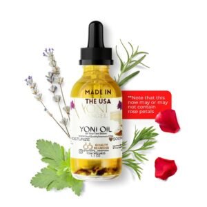 Yoni Oil Natural Mint Fresh Feminine Oil, Dryness, Reduces Odor, Restores pH Balance, All Natural, Herbal Yoni Blend with Tea Tree Oil, Lemongrass, Jasmine & Chamomile Oils, 1 oz
