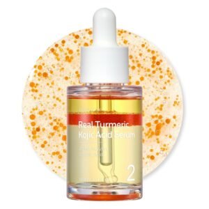 TOSOWOONG Real Turmeric Kojic Acid Serum – Brightening serum 7,000ppm Kojic Acid, 1,500ppm Turmeric, Alpha Arbutin, Astaxanthin, Glycolic Acid, Dark Spots, Freckle, Korean Skin Care, 33ml/1.11 fl.oz.