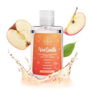 VeeFresh – VeeGentle pH Balanced Feminine Wash with Apple Cider Vinegar – Gentle, Soothing Vaginal Wash Cleanser, 250ml Intimate Soap for Women – Hypoallergenic Feminine Hygiene Wash for Odor Control