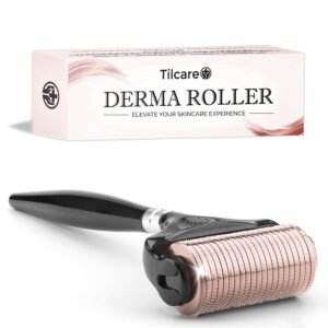 Ultra-Wide Derma Roller for Face – At-Home Microneedling Kit, 0.25 mm Microneedle Roller for Skin Care, Derma Roller for Scalp Hair and Beard, Superior to a Microneedling Pen/Derma Pen