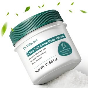 【Sea Salt Exfoliating Scrub】 – Foot Care Scrub for Dead Skin, Calluses & Cracked Heels – Gently Buffs Rough Dry Feet, Hydrating Foot Polish