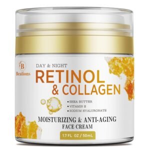 Retinol Cream for Face Anti Aging: Wrinkle Cream for Face Neck with Collagen Hyaluronic Acid – Night Moisturizer for Men Women – Facial Skin Care Gift for Women Wife Mother