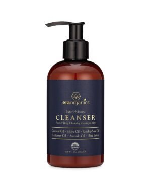 Era Organics USDA Organic Men’s Face Wash – Nourishing, Hydrating Facial, Body Cleanser for Smoother Skin
