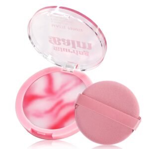 Blurring Balm Matte Primer for Mature Women, Poreless Soft-Focus Effect, Oil Control Longwear Setting Powder Balm, Flawless Matte Finish, Evens Skin Tone, Smooths Wrinkles, Lightweight Foundation Base