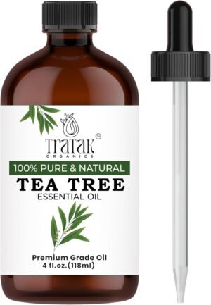 Tea Tree Oil for Skin, Hair & Toenails – 4 Fl Oz – 100% Pure Natural Tea Tree Essential Oil (Australian Melaleuca) for Potency – Used in General Wellness, Aromatherapy & DIY Soap