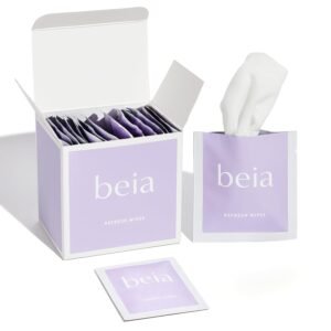 Beia Feminine Wipes Individually Wrapped – pH Balancing Intimate Wipes for Women Hygiene with Aloe Vera and Green Tea – Fragrance Free & Vegan for Full Body & Face – 15 Refresh Travel Size Wipes