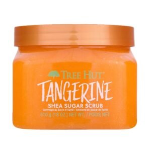 Tree Hut Tangerine Shea Sugar Scrub, Exfoliating, Hydrating & Moisturizing Body Scrub with Shea Butter & Nourishing Essential Oils, Smooth & Soften Skin, 18 oz