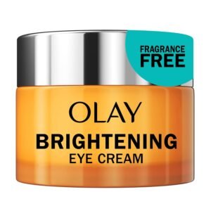Olay Brightening Eye Cream with Vitamin C, Fragrance-Free Hydrating Under Eye Cream for Dark Circles and Dull Skin, Lightweight Eye Cream with Peptides and Vitamin B3, 0.5 oz
