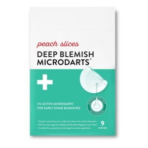 Peach Slices – Deep Blemish Microdarts (9 ct) – Early Stage Pimple Patches for Face – Salicylic Acid, Niacinamide, Hyaluronic Acid, Tea Tree Oil & Cica – Vegan, Cruelty Free, Korean Skin Care & Beauty | Salicylic Acid