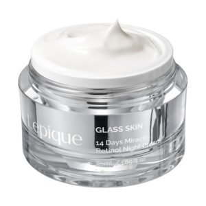 Lepique Retinol Night Cream 1.69oz – No.1 Korean Premium Overnight Repair Cream for Face and Neck – Collagen, Centella, Hyaluronic Acid – Anti aging, Acne, Moisturizer, Face Cream, Hydrating, Firming