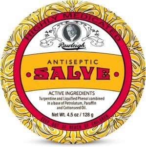 Rawleigh Antiseptic Salve — 4.5 oz Iconic Yellow Tin | Soothing Relief for Cuts, Burns, Blisters & Chapped Skin | for People & Animals | Made in USA | Century-Old Formula, Original Recipe