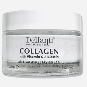Delfanti-Milano • COLLAGEN with VITAMIN C & ELASTIN • Sculpting & Lifting • Anti-Aging Day Cream • Face and Neck Moisturizer • Made in Italy