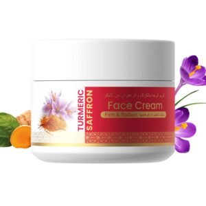 Turmeric Saffron Face Cream, Long Lasting Hydration Quickly Absorbed Facial Cream, Lightweight Firming Skin Smooth Fine Lines, Turmeric + Saffron + Shea Butter Extract