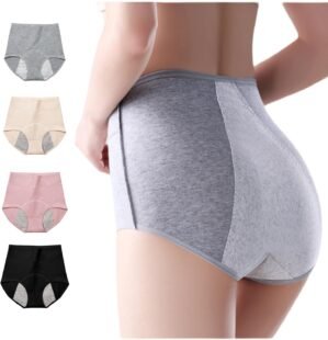 Washable Incontinence Underwear for Women, Thin Lightweight Urine Leak Resistant Ladies Panties, Reusable Protective Briefs for Light Bladder Leakage (X-Large)