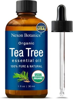 Organic Tea Tree Essential Oil 30 ml – Pure, Natural Oils for Aromatherapy, Diffusers, DIY, Candle and Soap Making Scent – Nexon Botanics