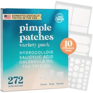 272 CT Large Pimple Patches for Face – Variety Pack Zit Patches w/ Salicylic Acid, Tea Tree, Calendula Oil – Pimple Patches Large Acne Patches for Face and Body – Dark Spot Patches