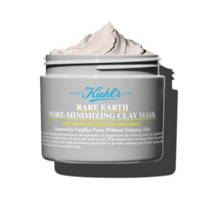 Kiehl’s Rare Earth Pore Minimizing Clay Face Mask, Clarifying Facial Mask Reduces Excess Oil, Clogged Pores, Blackheads, and Sebum, With Amazonian White and Bentonite Clay, For All Skin Types