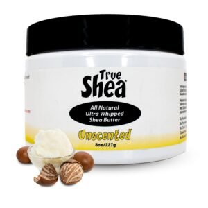 True Shea – Moisturizing African Whipped Shea Butter, All-Natural Unscented Skincare Must – Have, Made from Unrefined Raw Shea Butter Enriched with Sunflower Oil Coconut for Skin, No Parabens, 8 oz