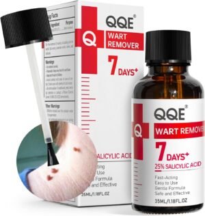 Wart Remover, 25% Salicylic Acid Wart Remover Liquid, Fast-Acting Treatment Wart Remover for Plantar Warts for Feet, Salicylic Acid for Warts, Corn Remover for Toes, Common & Flat Warts, 1.18FL.OZ