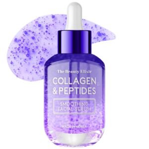 The Beauty Elixir Collagen & Peptides Serum For Face – Dermatologist Tested, Anti-Aging, Hydrating & Repairing Treatment for Fine Lines & Wrinkles – Clean Beauty, Cruelty-Free Korean Skincare – 1.69oz