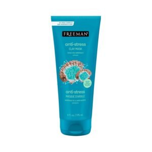 Freeman Anti-Stress Clay Mask, Dead Sea Mineral Face Mask, Lavender & Sea Salt Balance & Calm Skin, Unclog Pores, Facial Mask For All Skin Types, No Harsh Chemicals, 6 fl. oz./175 ml Tube, 1 Count