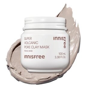 Innisfree Super Volcanic Clay Masks – Pore & Sebum Clay Mask for Oily Skin, Dual Mask for Normal to Dry Skin, Available in Limited Edition & Gift Sets