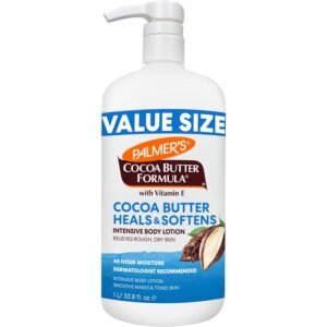 Palmer’s Cocoa Butter Formula Daily Skin Therapy Body Lotion, 33.8 Oz Pump Bottle, Intensive Moisturizer for Dry and Eczema-Prone Skin, Enriched with Vitamin E, Helps Provide 48-Hour Deep Hydration