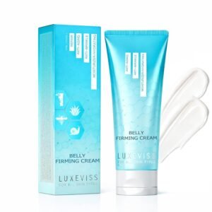 Advanced Belly Firming Cream – B FLAT Skin Tightening Lotion for Stomach, Thighs & Butt, Helps Reduce the Look of Cellulite & Stretch Marks, Hydrating Body Cream for Women & Men, 3.35 Oz