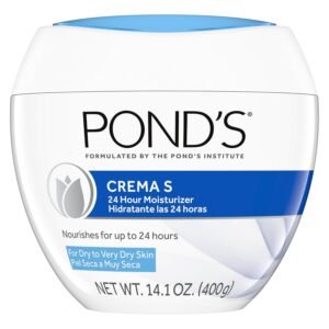 Pond’s Nourishing Moisturizing Cream, Crema S, Fragrance Free, Ivory, 14.1 Oz