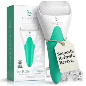 Ice Roller for Face – Smoothes Fine Lines & Wrinkles, Face & Eye Roller for Puffy Eyes, Skin Care Massager, Beauty Gift that Helps Relieve Migraines, Facial & Spa Gifts for Women