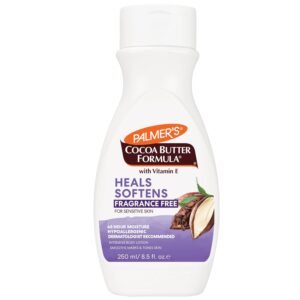 Palmer’s Cocoa Butter Formula Daily Skin Therapy Fragrance Free Lotion for Dry Skin, Unscented Body Lotion, Flip Cap Bottle, 8.5 Fl Oz