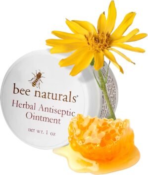 Herbal Antiseptic Ointment – Calendula, Arnica & Comfrey Oil for Minor Cuts & Scratches – Antibiotic-Free- Healing- good for cuts,scrapes, bruises, bites – Bee Naturals